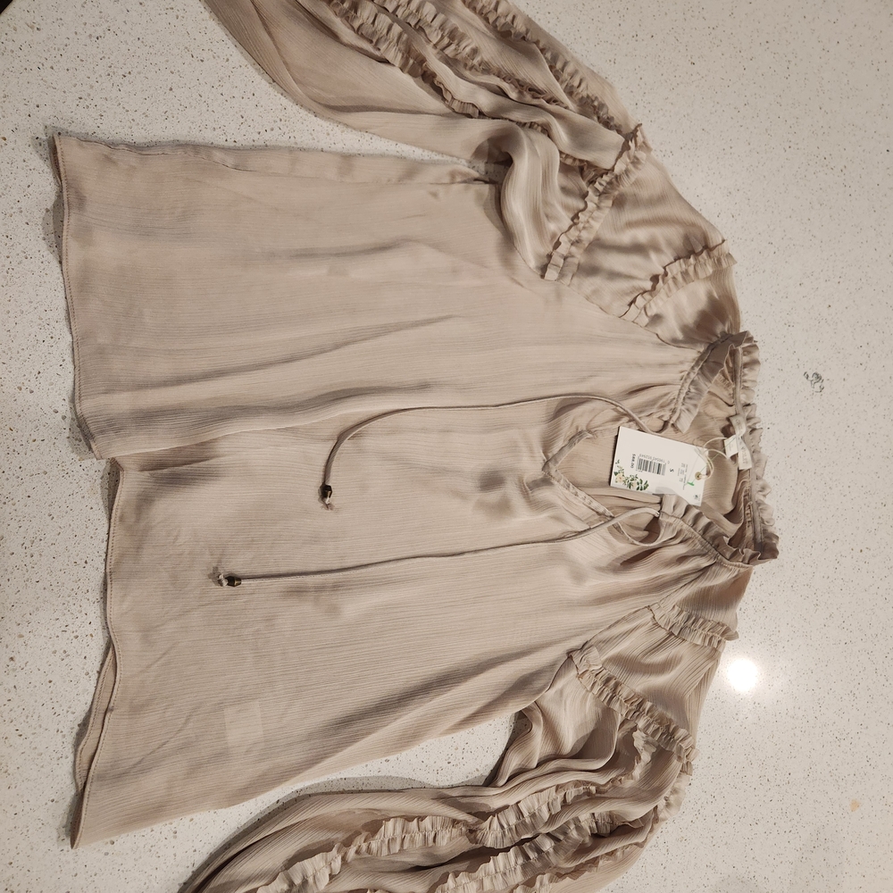 Chelsea & Violet Cream Ruffle Blouse - Picture 2 of 3